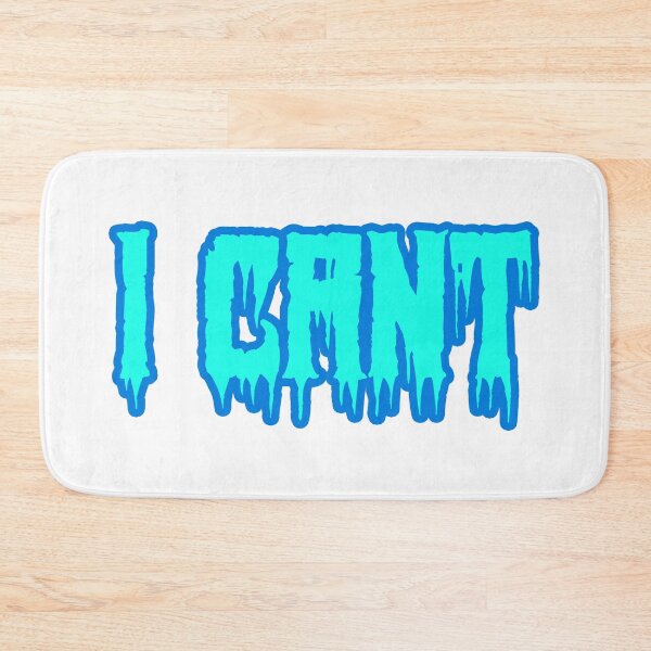 Item preview, I Cant in Horror Drip Blue and Teal Outline Typography designed and sold by Memes N Lore .