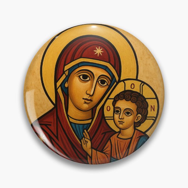 Item preview, Coptic Icon - Saint Mary and Child (Egyptian Orthodox Style) designed and sold by Myra365Art.