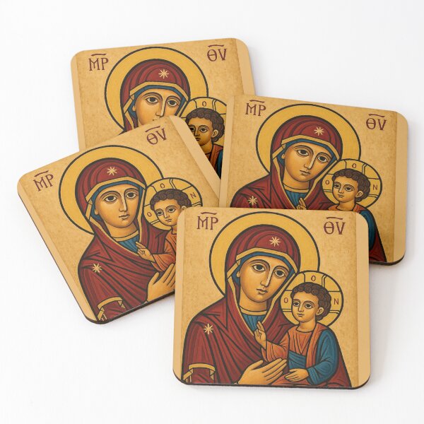 Item preview, Coptic Icon - Saint Mary and Child (Egyptian Orthodox Style) designed and sold by Myra365Art.