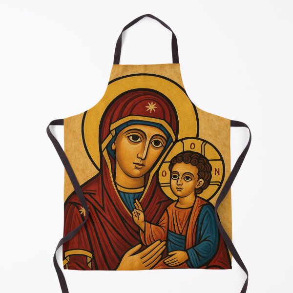 Item preview, Coptic Icon - Saint Mary and Child (Egyptian Orthodox Style) designed and sold by Myra365Art.
