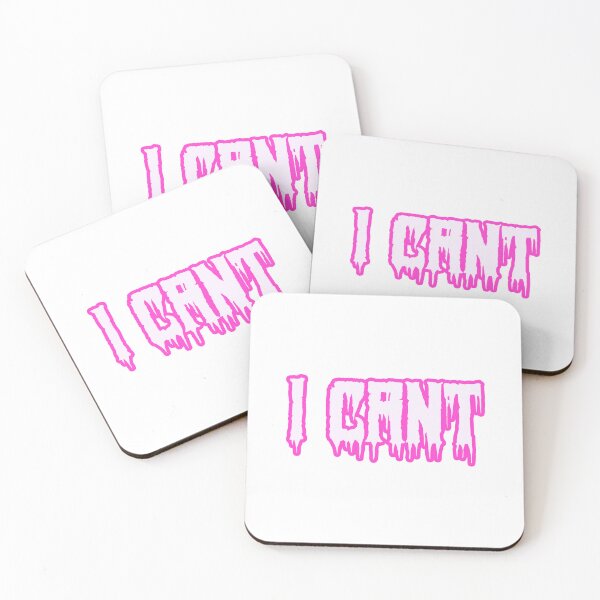 Item preview, I Cant in Horror Drip Pink Outline Typography designed and sold by Memes N Lore .