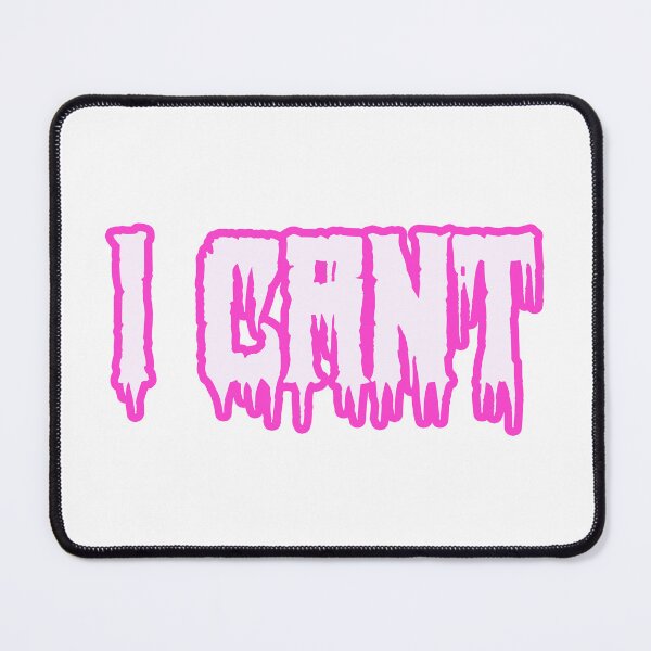 Item preview, I Cant in Horror Drip Pink Outline Typography designed and sold by Memes N Lore .