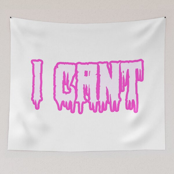 Item preview, I Cant in Horror Drip Pink Outline Typography designed and sold by Memes N Lore .