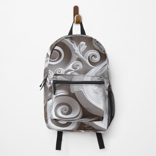 Item preview, Elegant Aesthetic Grey and White Textured Sculpted Filagree Swirl Design designed and sold by greenflashwear.
