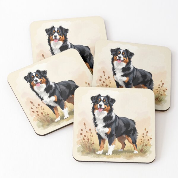 Item preview, Aussie - Black Tricolor Australian Shepherd Dog designed and sold by csforest.