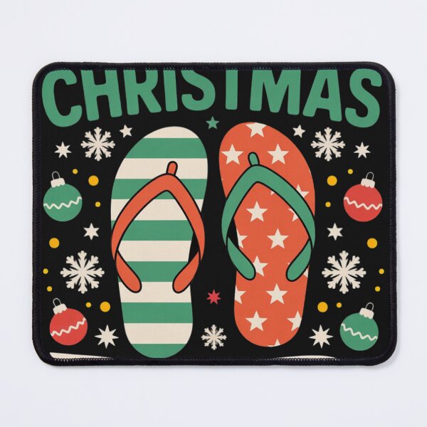 Item preview, Christmas In July Ugly Christmas Flip Flops Humor Holiday designed and sold by ConceptualVibes.