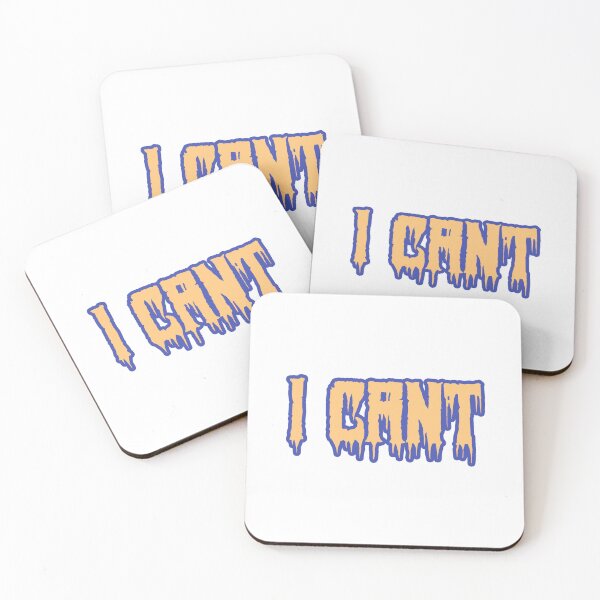 Item preview, I Cant in Horror Drip Yellow Typography designed and sold by Memes N Lore .