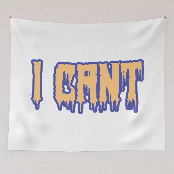 Item preview, I Cant in Horror Drip Yellow Typography designed and sold by Memes N Lore .