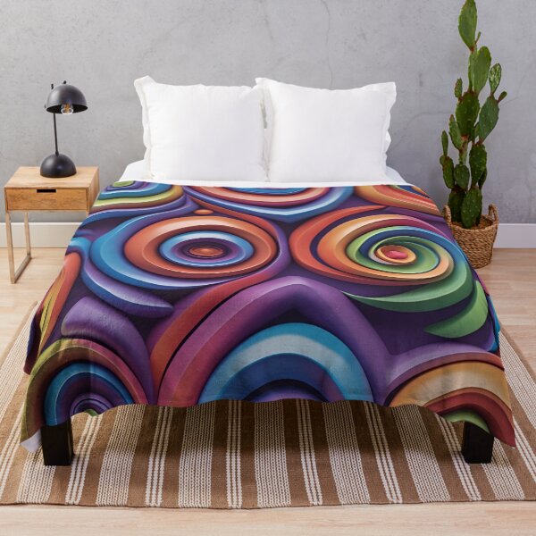 Item preview, Elegant Aesthetic Rainbow Colored Sculpted Swirl Design designed and sold by greenflashwear.