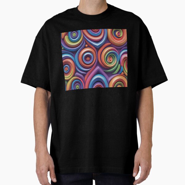 Item preview, Elegant Aesthetic Rainbow Colored Sculpted Swirl Design designed and sold by greenflashwear.