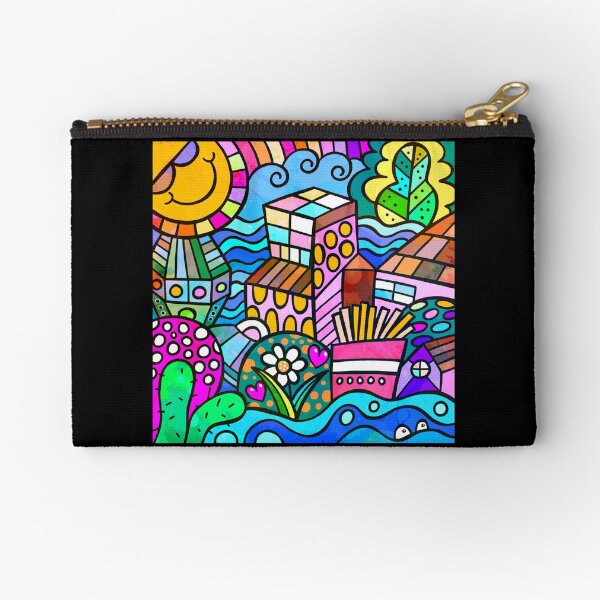 Item preview, Vibrantly Colorful Doodle Art Sunshine, Flowers, And House  designed and sold by DEC02.