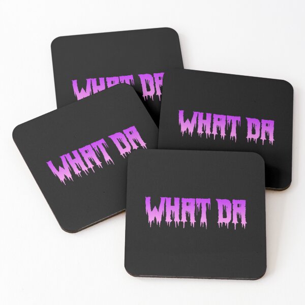 Item preview, What Da in Pink and Violet Horror Drip Typography designed and sold by Memes N Lore .