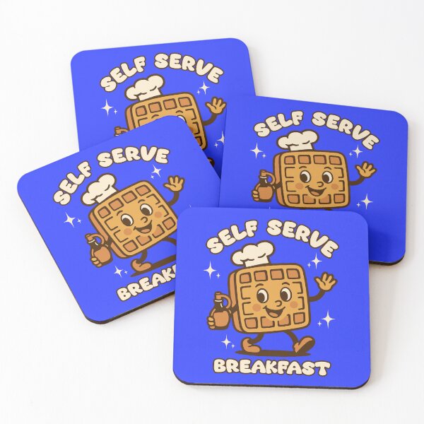 Item preview, Happy Waffle Chef Retro Self-Serve Breakfast Mascot designed and sold by Supri123.