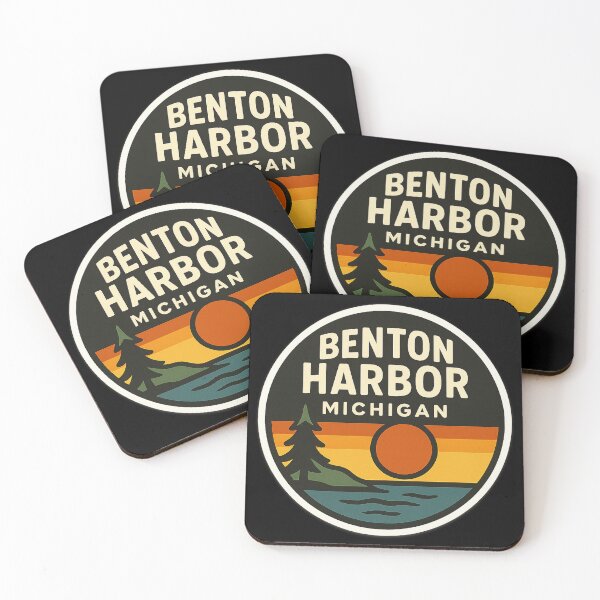 Item preview, Benton Harbor Michigan Retro Sunset designed and sold by American Travels.