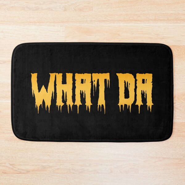 Item preview, What Da in Yellow Horror Drip Typography designed and sold by Memes N Lore .