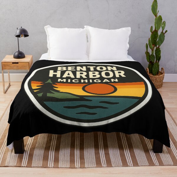 Item preview, Benton Harbor Michigan Retro Sunset designed and sold by American Travels.