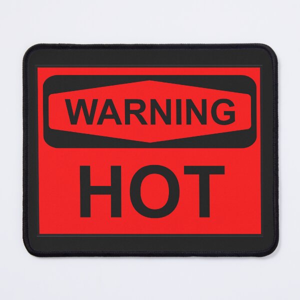 Item preview, Warning Hot Sign | Bold Red Safety Hazard Poster Design designed and sold by ConfuseLab Shop.