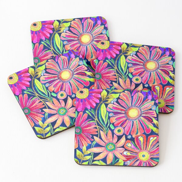 Item preview, Retro 1960's Funky Flowers Colorful Abstract Art Designs designed and sold by DEC02.