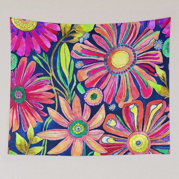 Item preview, Retro 1960's Funky Flowers Colorful Abstract Art Designs designed and sold by DEC02.