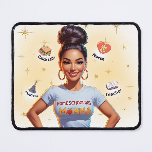 Item preview, Homeschooling Momma – Multitasking Hispanic Woman Art designed and sold by 444wardMovement.
