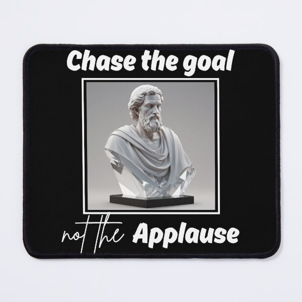 Item preview, Chase the Goal, not the Applause - Epictetus Crystal Clear Quartz Stoic Sculpture designed and sold by LexaArtworks.