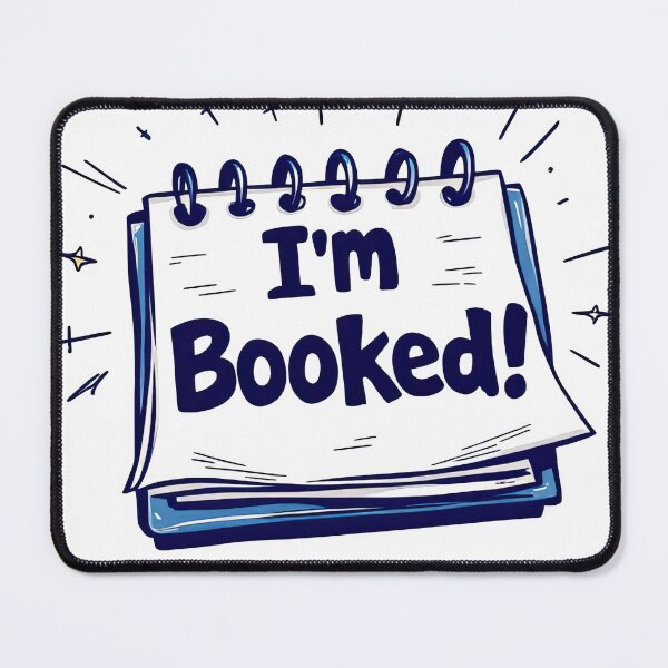 Item preview, There is a drawing of a book with the words I ' m booked designed and sold by cafegrafis.