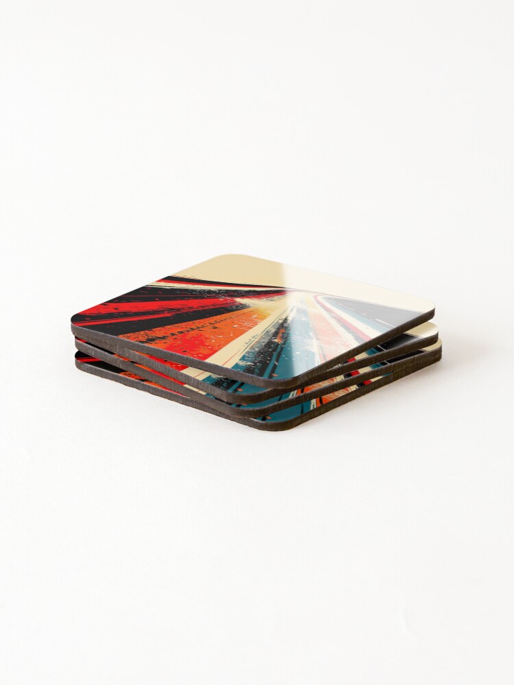 Thumbnail 4 of 5, Coasters (Set of 4), Speed Racing 6 designed and sold by FlaskLab.