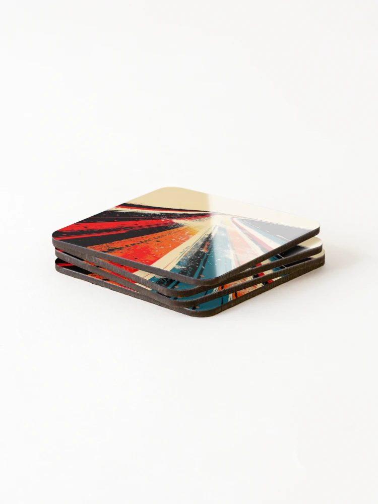 Thumbnail 4 of 5, Coasters (Set of 4), Speed Racing 6 designed and sold by FlaskLab.
