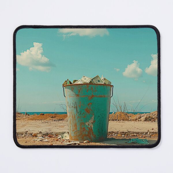 Item preview, Banknotes inside a trash bucket designed and sold by FlaskLab.