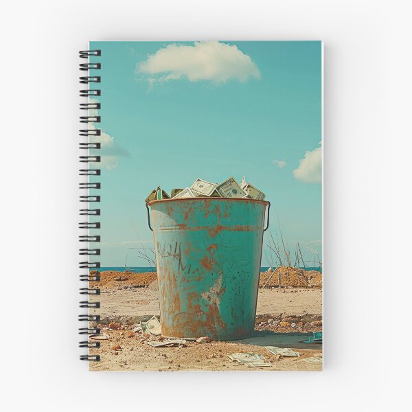 Item preview, Banknotes inside a trash bucket designed and sold by FlaskLab.