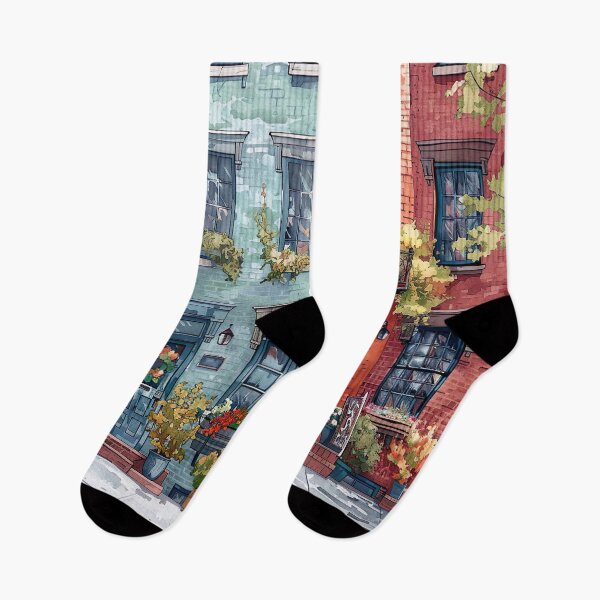 Item preview, New York streets in watercolor style 2 designed and sold by FlaskLab.
