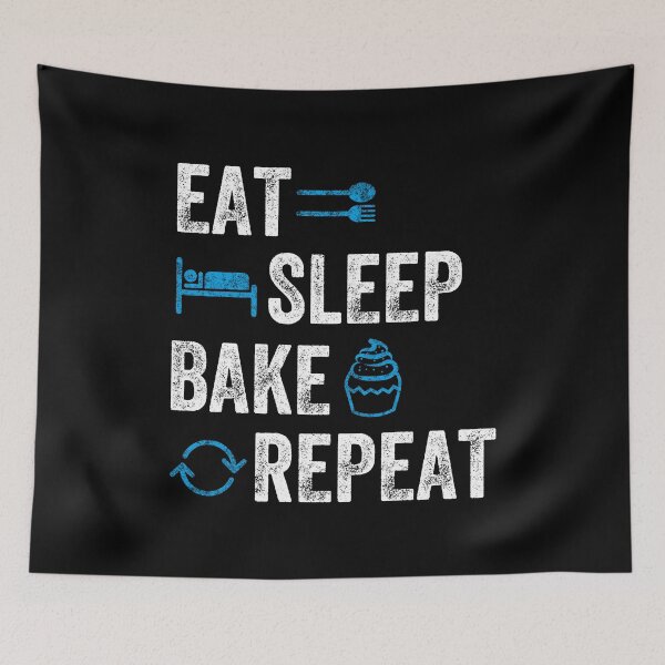 Item preview, Eat Sleep Bake Repeat - Baking designed and sold by Captain Mood.