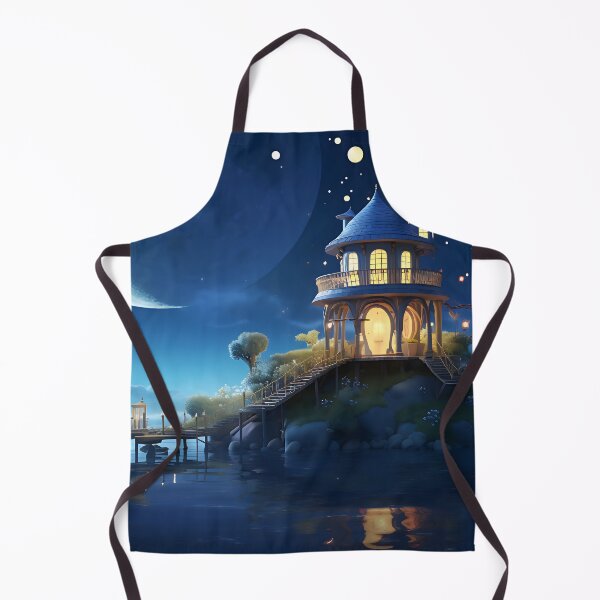 Item preview, A house floating on the water in the middle of the night designed and sold by FlaskLab.