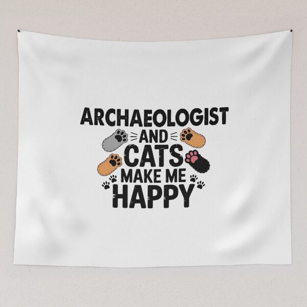 Item preview, Archaeologist And Cats Make Me Happy - Funny Archaeologist Cats Lover designed and sold by Oussinc.