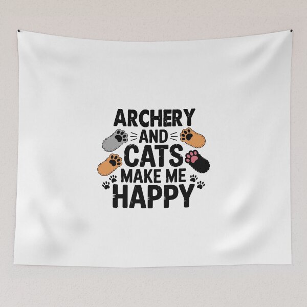Item preview, Archery And Cats Make Me Happy - Funny Archery Cats Lover designed and sold by Oussinc.