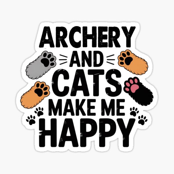 Item preview, Archery And Cats Make Me Happy - Funny Archery Cats Lover designed and sold by Oussinc.