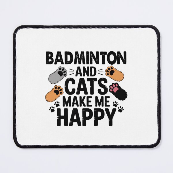 Item preview, Badminton And Cats Make Me Happy - Funny Badminton Cats Lover designed and sold by Oussinc.