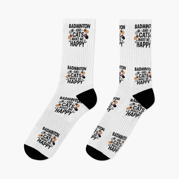 Item preview, Badminton And Cats Make Me Happy - Funny Badminton Cats Lover designed and sold by Oussinc.