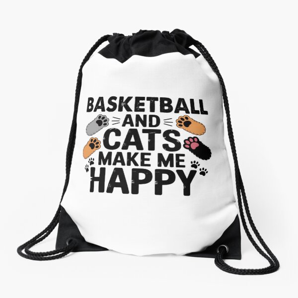 Item preview, Basketball And Cats Make Me Happy - Funny Basketball Cats Lover designed and sold by Oussinc.