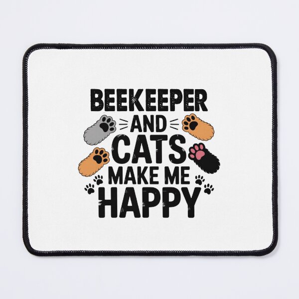 Item preview, Beekeeper And Cats Make Me Happy - Funny Beekeeper Cats Lover designed and sold by Oussinc.