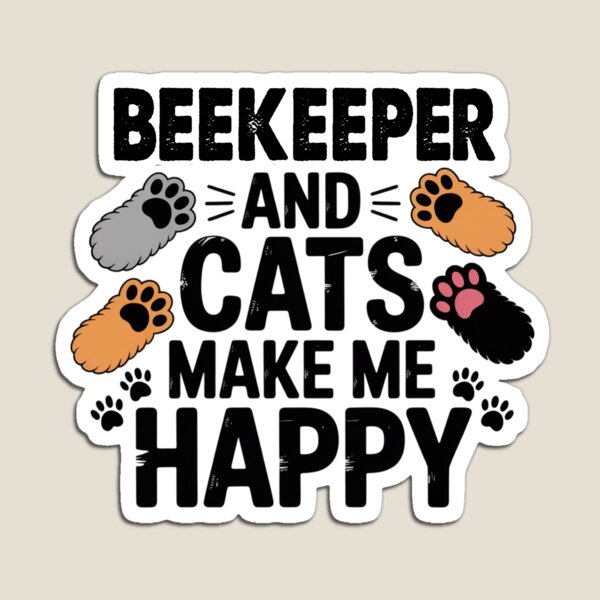 Item preview, Beekeeper And Cats Make Me Happy - Funny Beekeeper Cats Lover designed and sold by Oussinc.