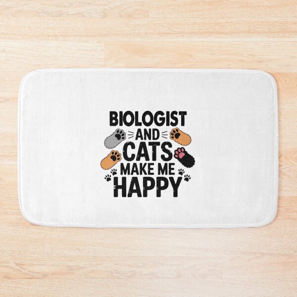 Item preview, Biologist And Cats Make Me Happy - Funny Biologist Cats Lover designed and sold by Oussinc.