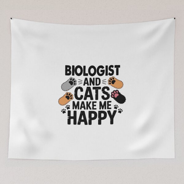 Item preview, Biologist And Cats Make Me Happy - Funny Biologist Cats Lover designed and sold by Oussinc.