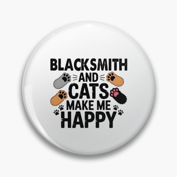 Item preview, Blacksmith And Cats Make Me Happy - Funny Blacksmith Cats Lover designed and sold by Oussinc.