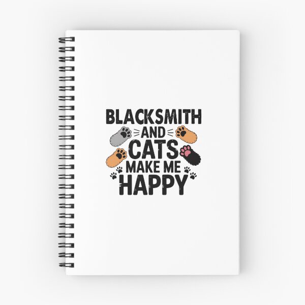Item preview, Blacksmith And Cats Make Me Happy - Funny Blacksmith Cats Lover designed and sold by Oussinc.