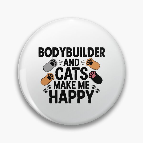 Item preview, Bodybuilder And Cats Make Me Happy - Funny Bodybuilder Cats Lover designed and sold by Oussinc.