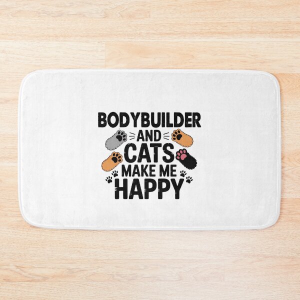 Item preview, Bodybuilder And Cats Make Me Happy - Funny Bodybuilder Cats Lover designed and sold by Oussinc.