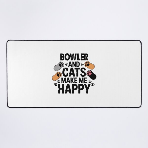 Item preview, Bowler And Cats Make Me Happy - Funny Bowler Cats Lover designed and sold by Oussinc.