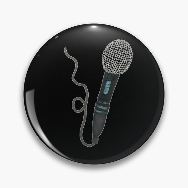 Item preview, Mic Drop Hand Drawn Black Background Retro Microphone designed and sold by H3designs.