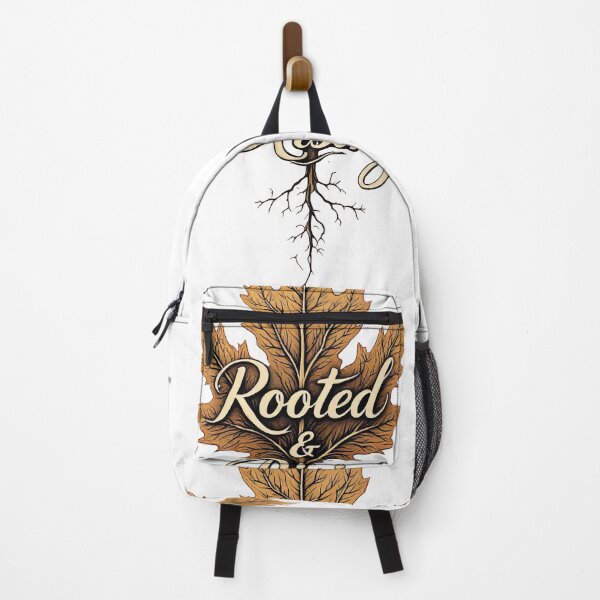 Item preview, A close up of a leaf with the words rooted and rising designed and sold by cafegrafis.